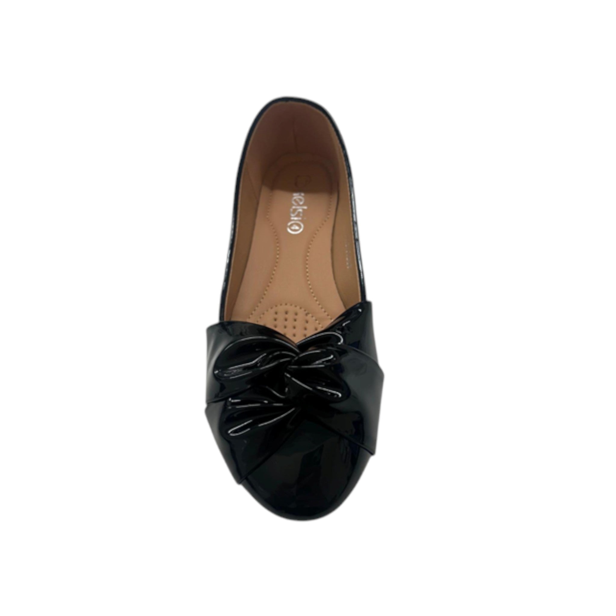 Ladies Black Slip On Flat Shoes - Schoolwear / Workwear